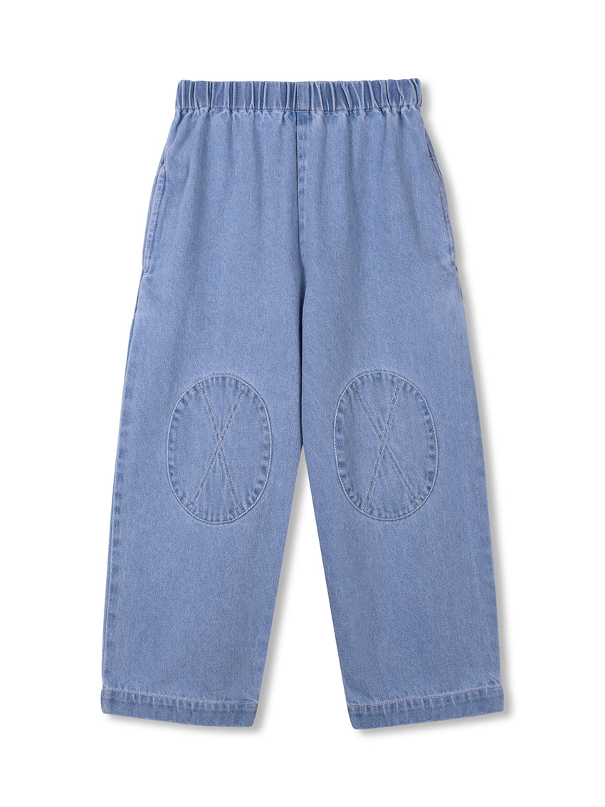 Patch Jean Mid Wash Denim
