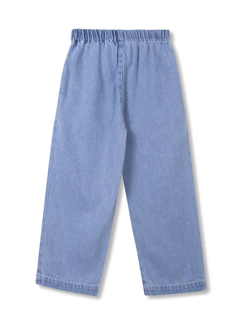 Patch Jean Mid Wash Denim