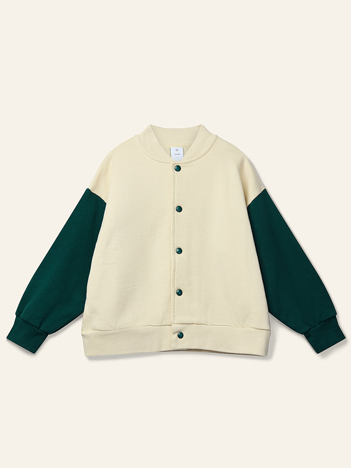 Keel Bomber Cream Forest Green