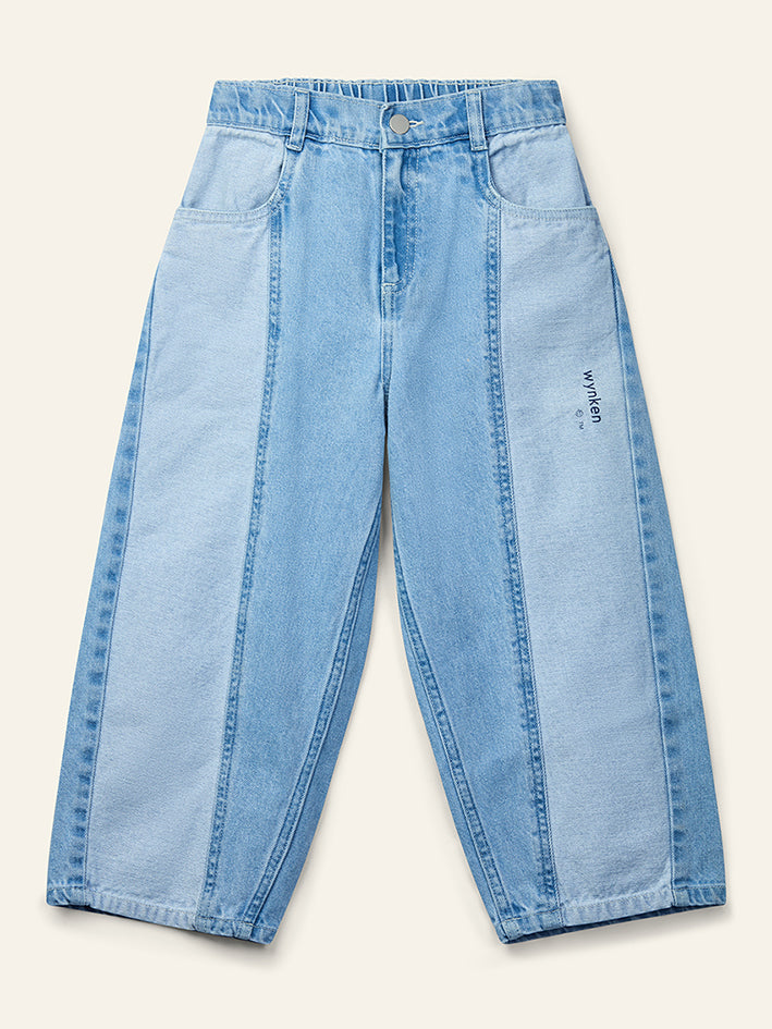 Panel Jeans Mid Wash Pale Bleach Denim