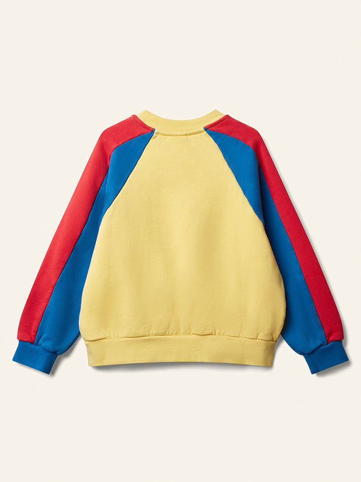 Panel Sweatshirt Yellow Ladybird Blue
