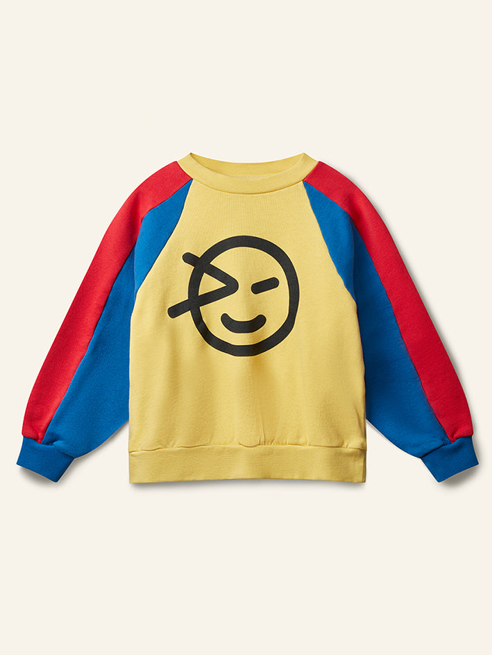 Panel Sweatshirt Yellow Ladybird Blue