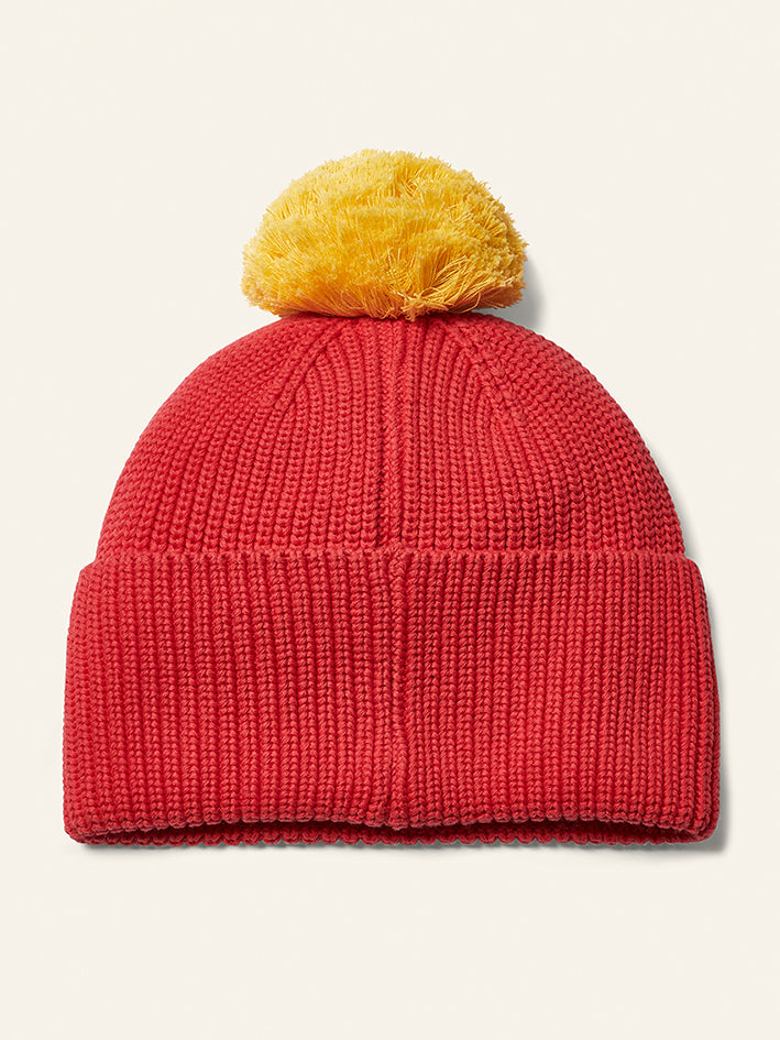 Pom Beanie Python Rouge