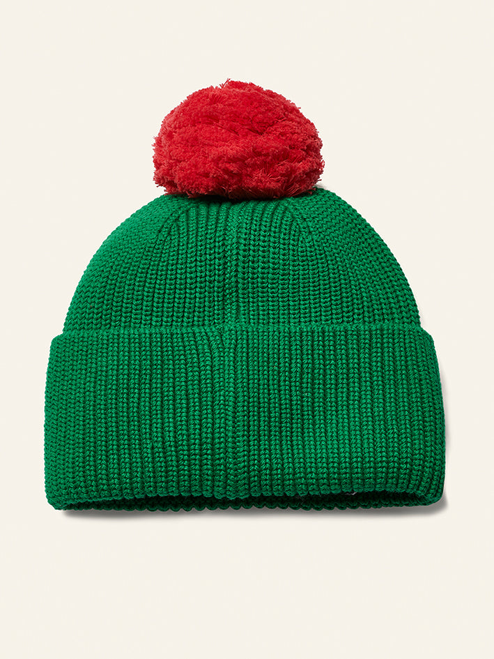 Pom Beanie Python Green