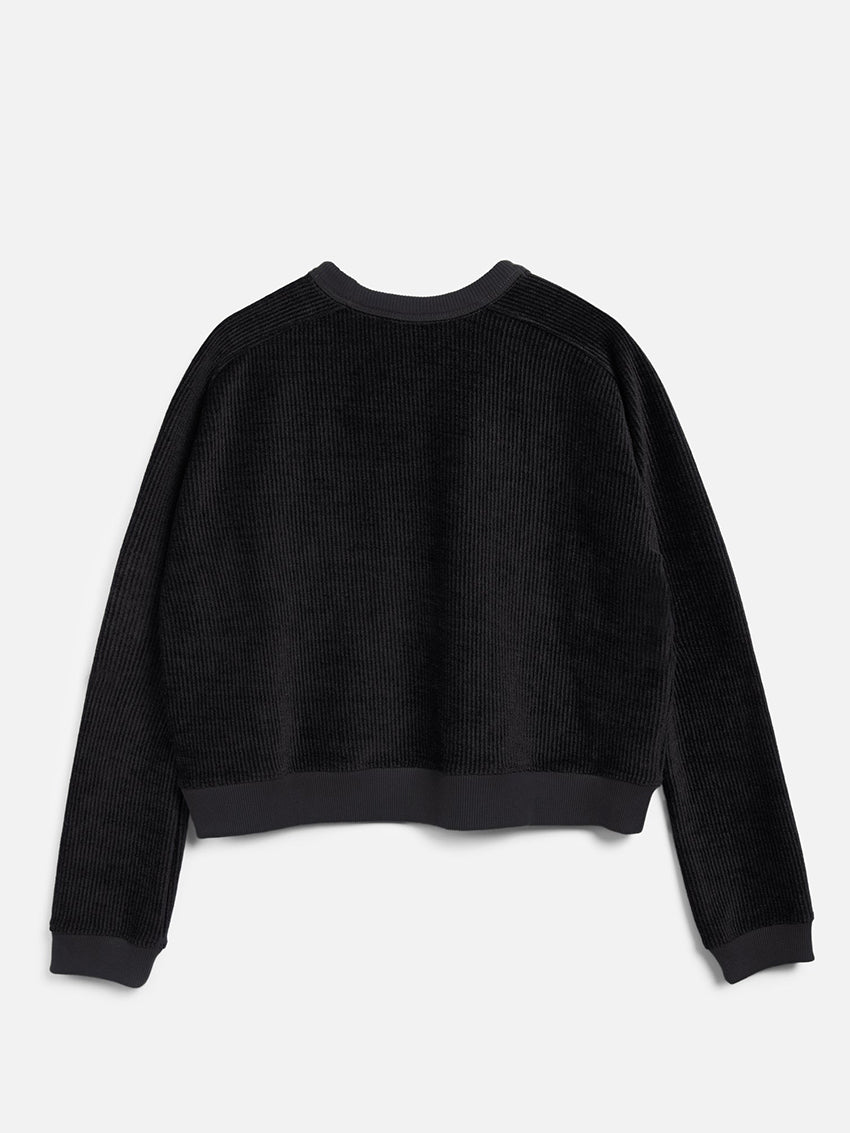 Almost Grown Velour Sweatshirt Black