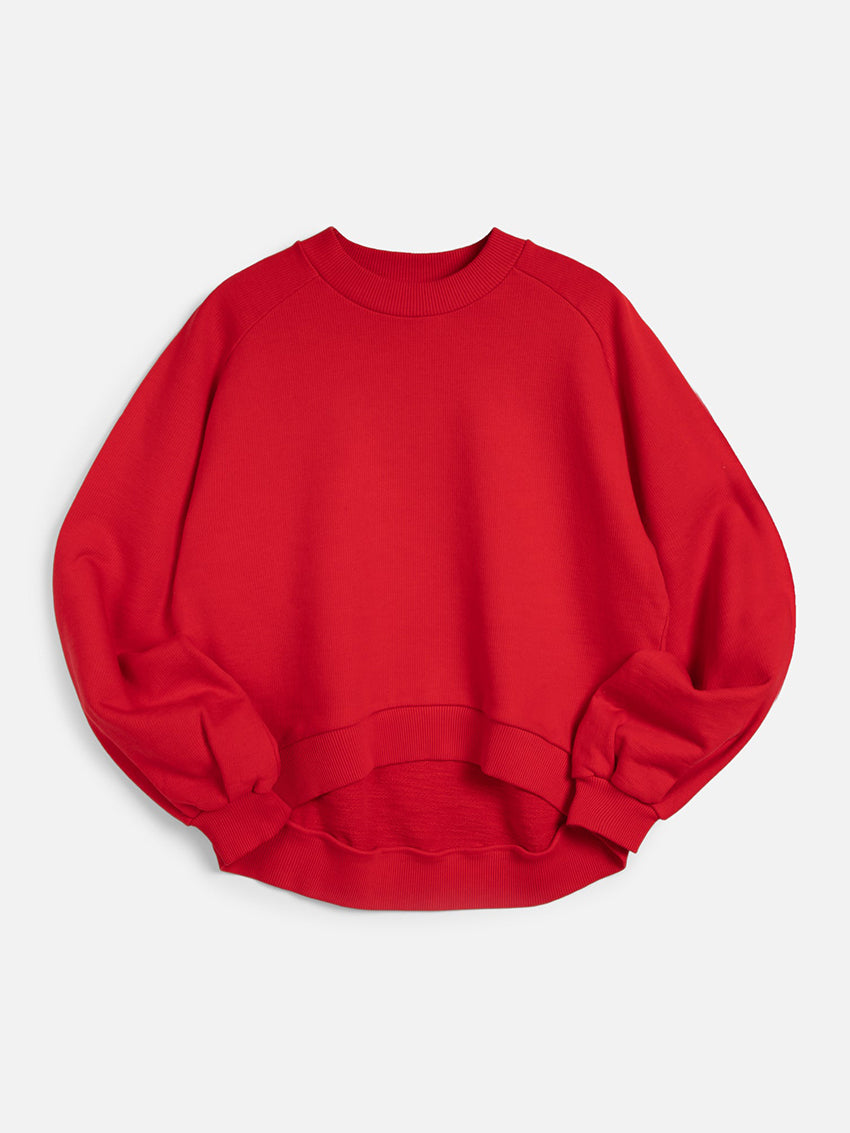 Bellow Sleeve Sweatshirt Red