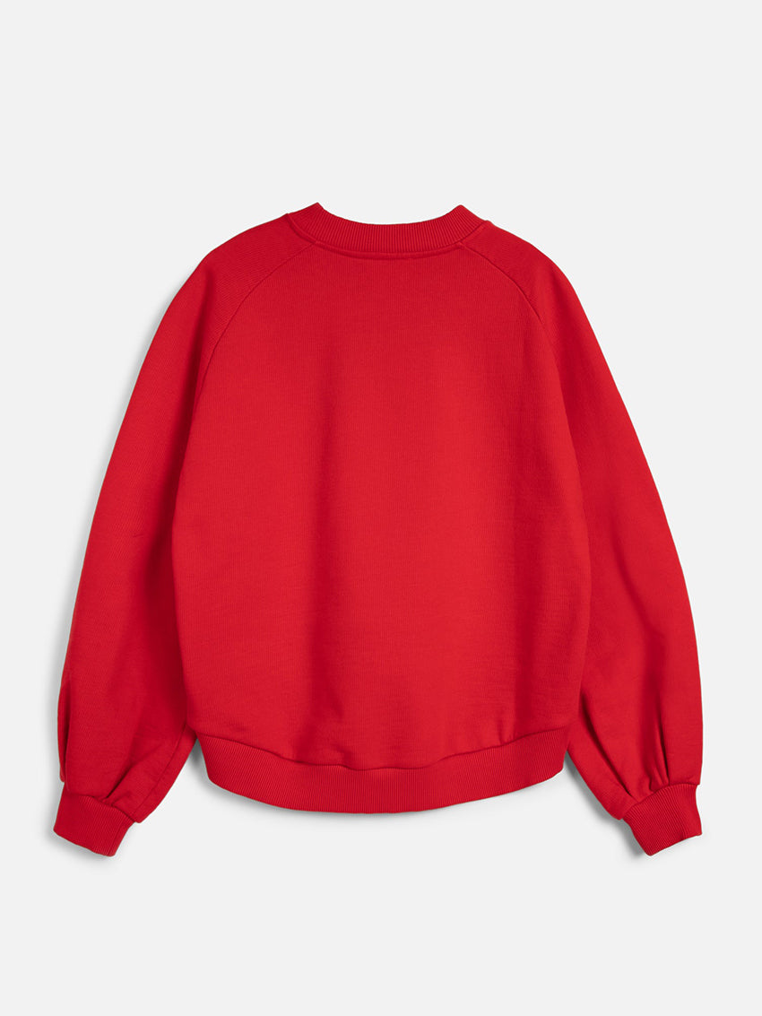 Bellow Sleeve Sweatshirt Red