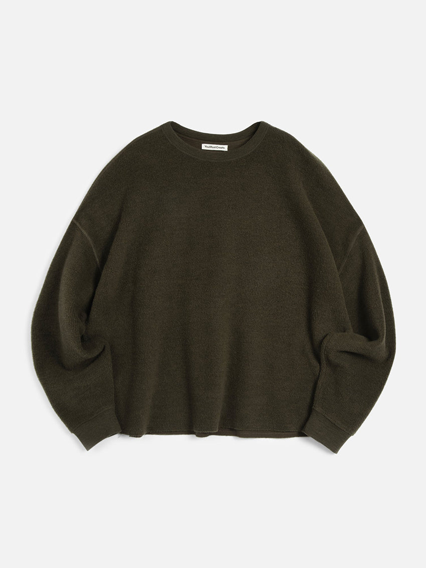 Studio Sweatshirt Wool Dark Green