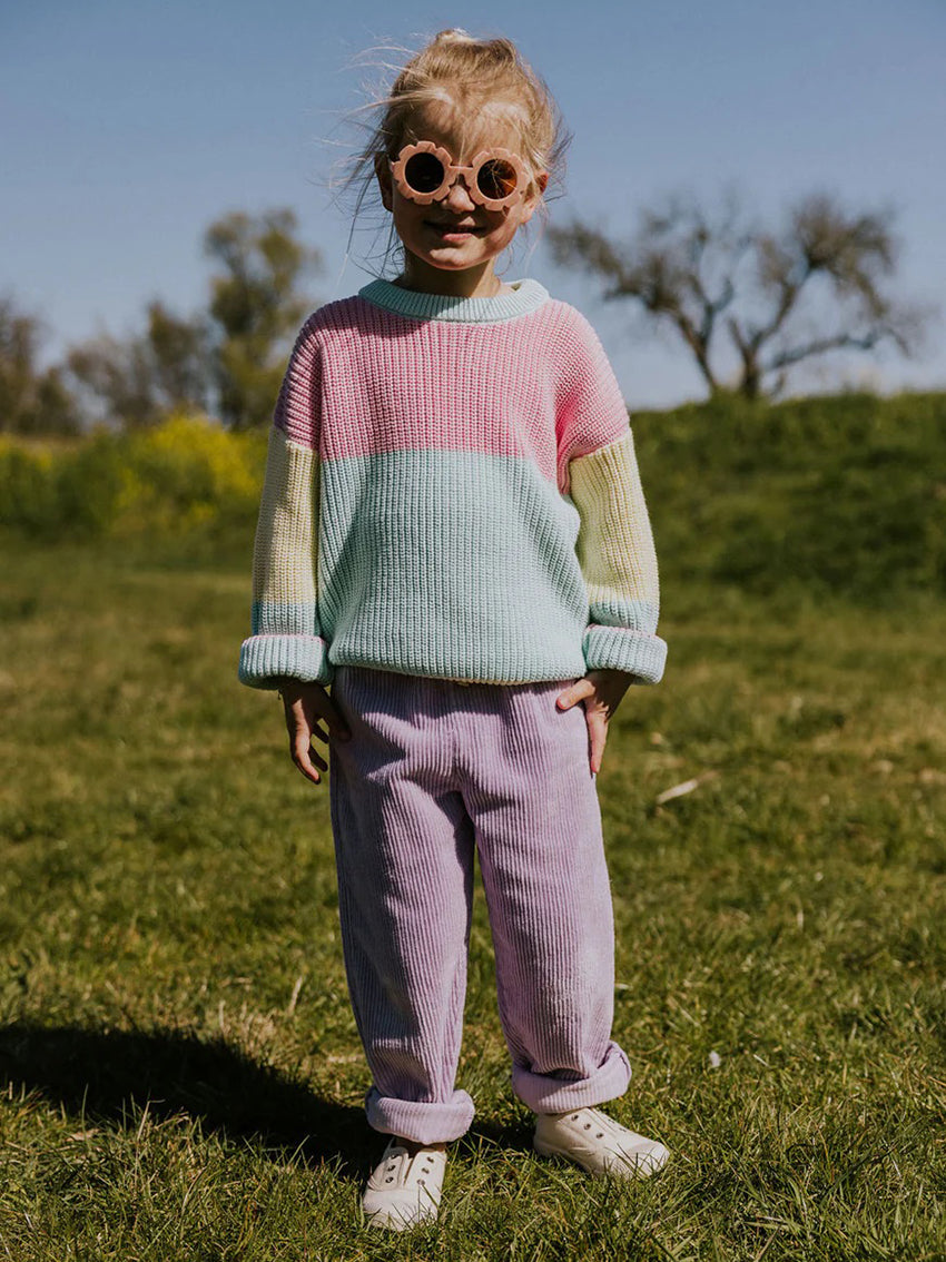 Color Block Sweater Sticky Candy