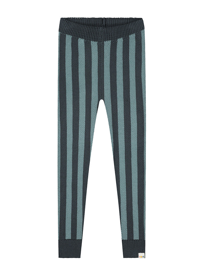 Stripes Knitted Leggings Blue Monday