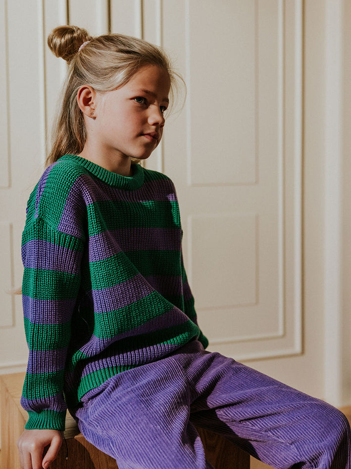 Stripes Knitted Sweater Iris